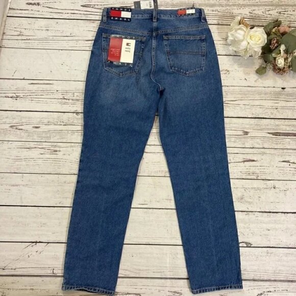 Tommy Hilfiger Jeans 29 NWT 90’s Style High Waist Taper Body Hugging Slim Denim - Picture 2 of 5
